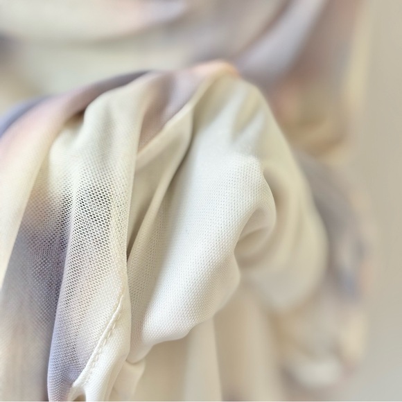 NEW | ZARA MESH PASTEL TIE DYE RUCHED CUT OUT SLEEVELESS MINI DRESS - Picture 8 of 9